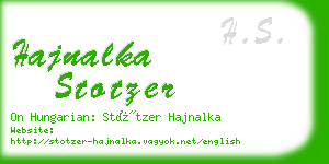 hajnalka stotzer business card